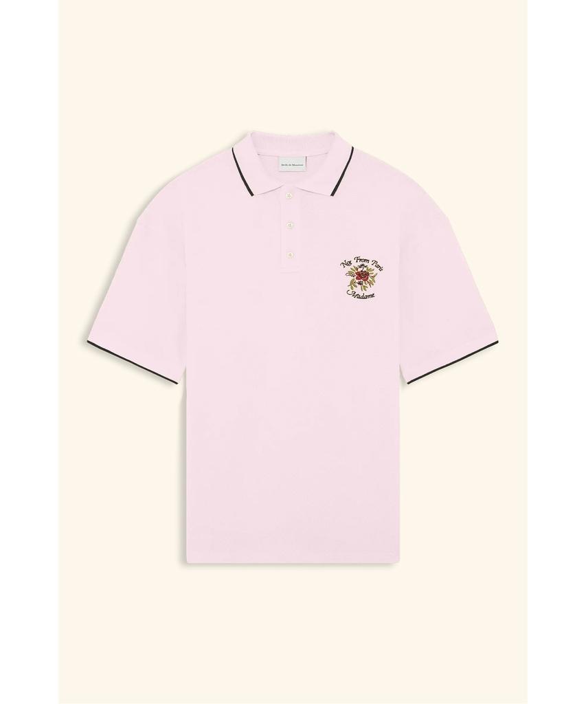 DROLE DE MONSIEUR Polo Piqu Slogan Rose D0Tps26203Pil