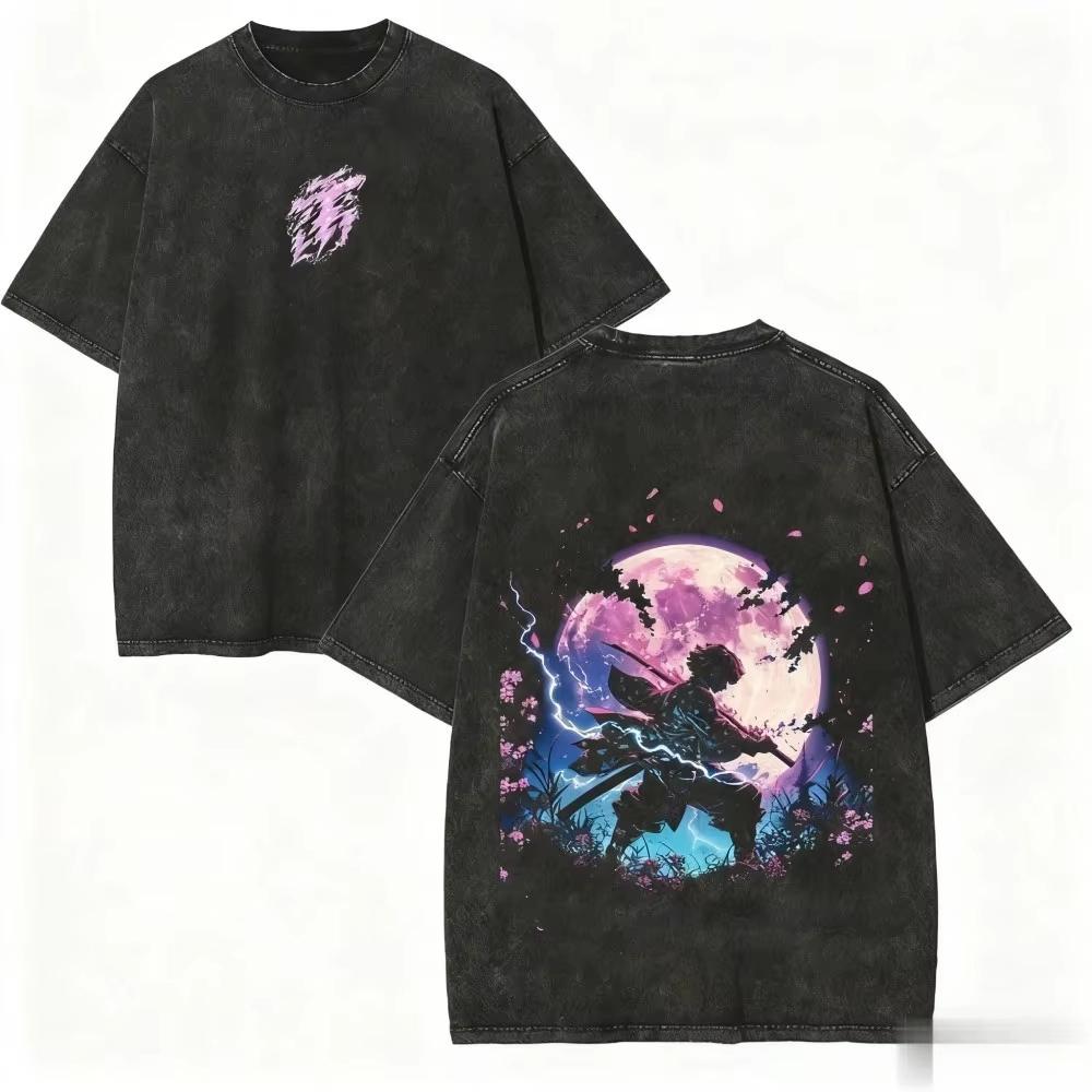 

Demon Slayer Tanjiro Kamado Dynamic Print T-Shirt Summer Men and Women Casual Sportswear T-Shirt S