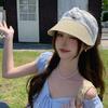 Fashion Spring and Summer Empty Top Hat Women's Sunscreen Visor Hat Cycling Hat Retro Silk Comfortable Adjustable Versatile Wide Brim Hat