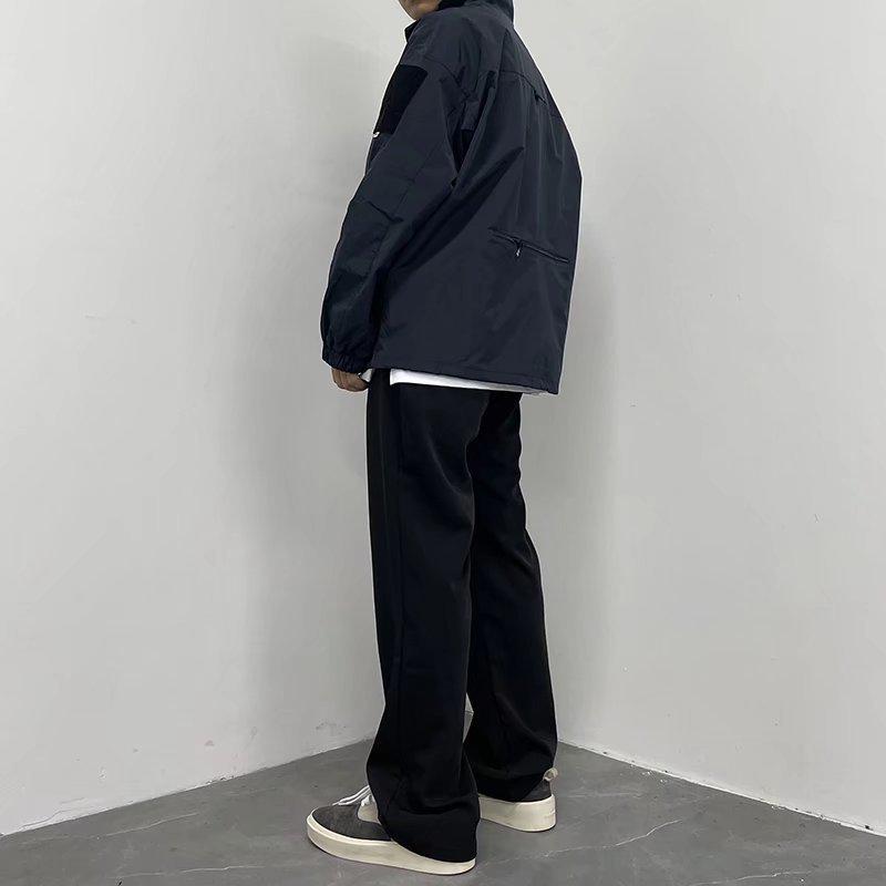 Men's Classic Pleated Solid Color Trousers - Versatile, Loose-Fit for Spring and Autumn In Korean Business Style