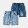 Boys Cartoon Dinosaur Denim Shorts Cute Printed Jean Shorts Casual Summer Outdoor Shorts for Kids