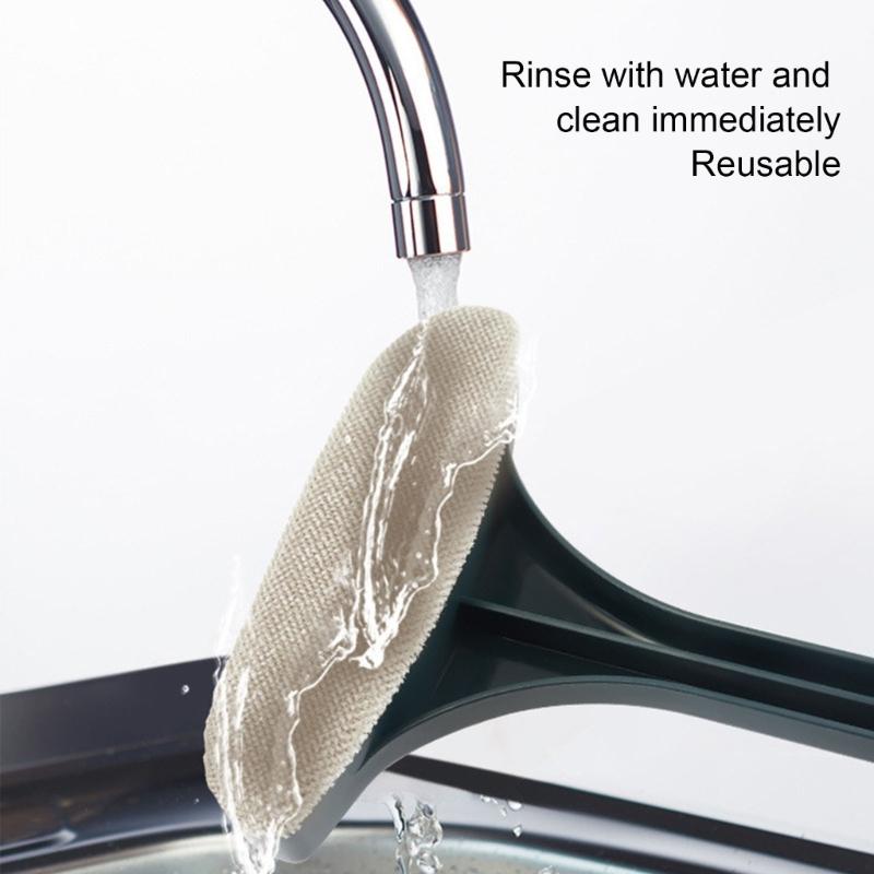 Multifunctional Window Cleaner Brush DualHead Design for Easy Window Cleaning and Water Scraper Window Wiper