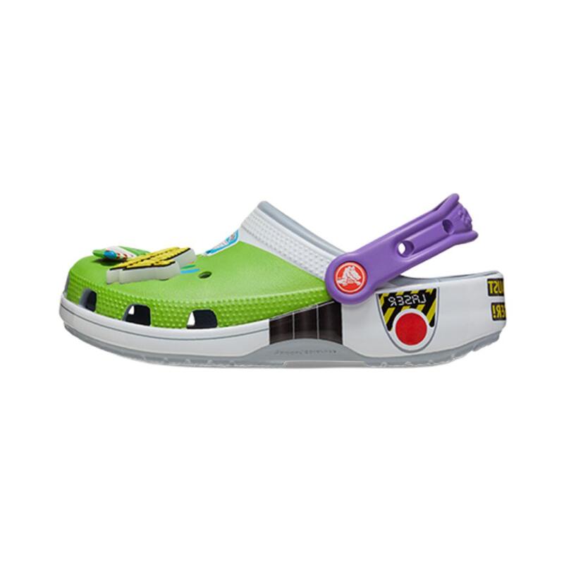 Crocs EVA Fashion Versatile Cartoon Children's Sandals Green Grey Medium Children