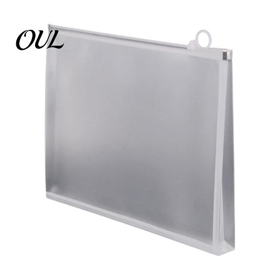 Protective Case for Office Supplies 3D Zipper Document Pouch, Transparent PP Matte Envelope File Folder, Portable Storage Home And Durable Organizer