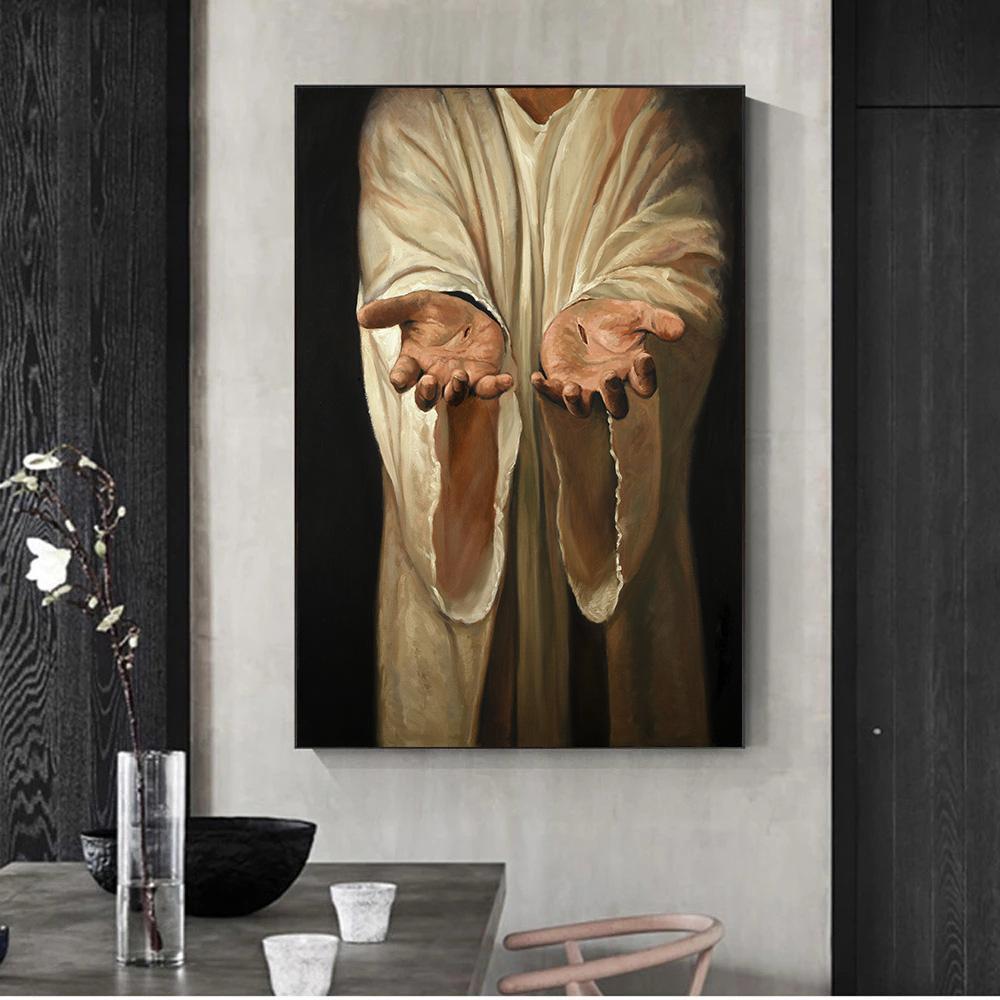 Jesus Christ Canvas Art Painting - Unique Portrait Poster for Living Room Wall Decor, Quality Prints for Home Decoration