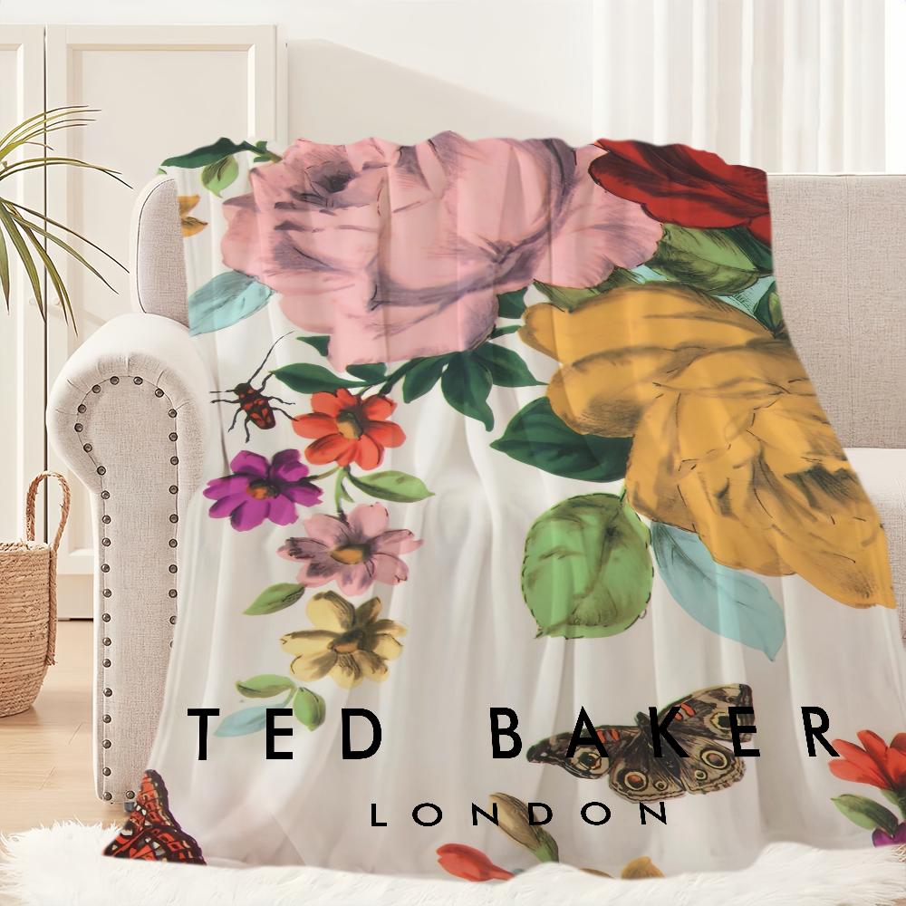 Fashion Logo design Blanket Plush Nap Sofa rug T-Ted B-Baker for Living Room Warm Office Bedroom Birthday Home Travel Kid Gifts