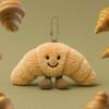 Adorable Snack-Inspired Plush Charm: Croissant, Ice Cream, Coffee, Frog Shapes