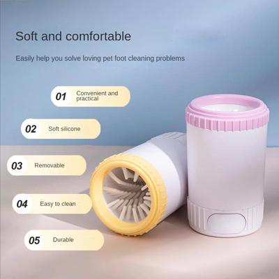 Tazza per la Pulizia delle Zampe del Cane Pulizia Piedi Morbida Silicone Lavazampe per Cani Accessori da Bagno Pulitore Toelettatura Forniture Prodotti per Animali Domestici Casa