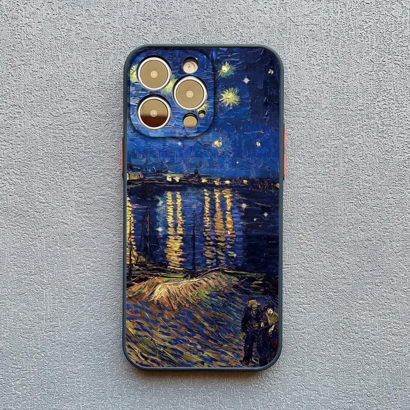 Retro Van Gogh Oil Paint Phone Case For iPhone 17 16 15 11 13 12 14 Pro MAX 15 14 Plus XR XS X Vintage Shockproof Cover Funda