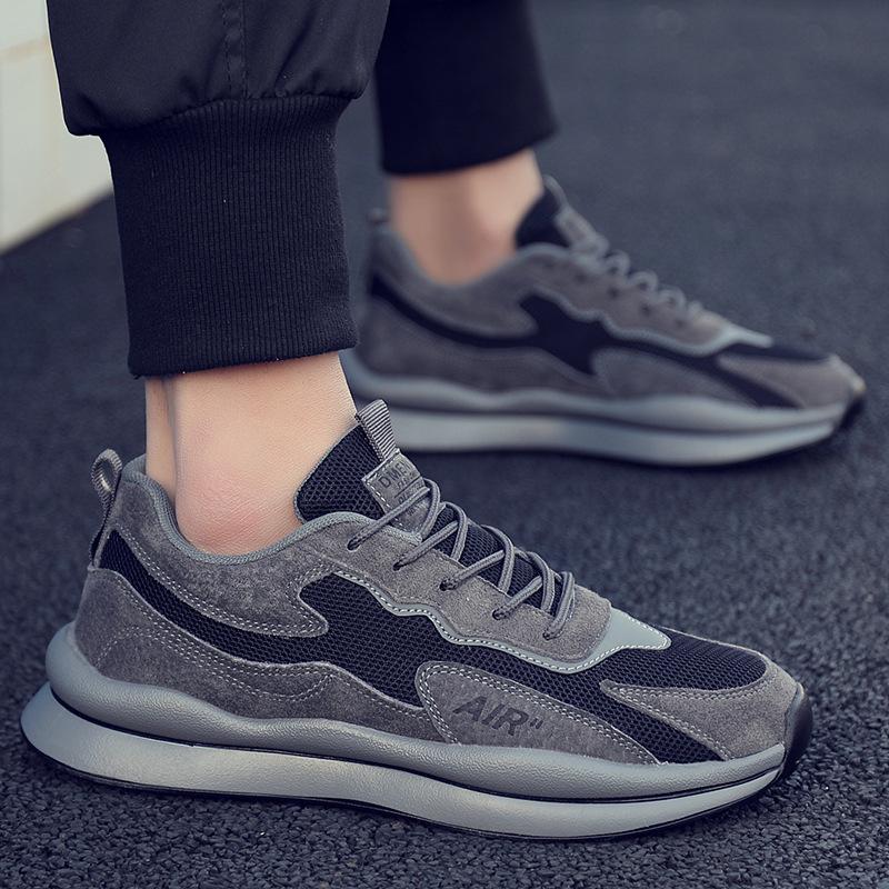 

2024 spring fly-woven velvet men s shoes, autumn and winter trend men s casual shoes, fashionable new sports shoes 44