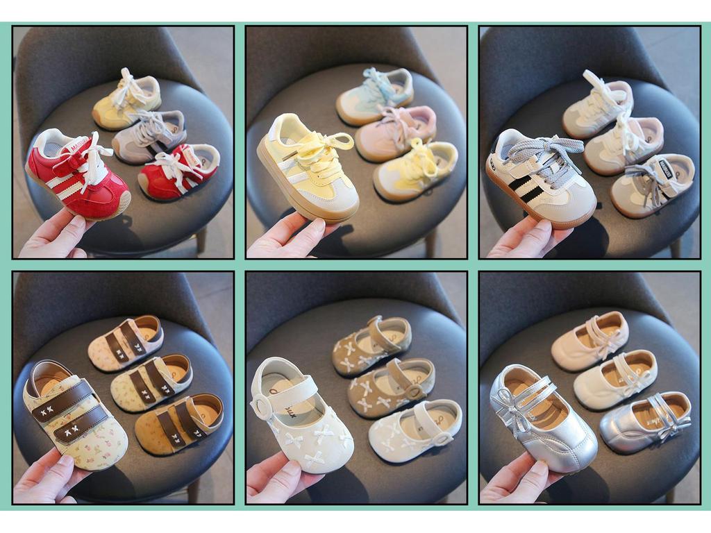 Winter-Gehschuhe für Kleinkinder aus Leder: Koreanische Kinderschneestiefel mit Fleece & Baumwolle für Babys und Mädchen.