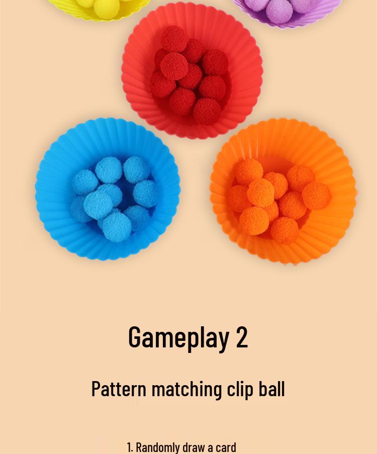 Montessori Color Matching Bead Clamps for Math and Number Recognition Fine Motor Skills Training.