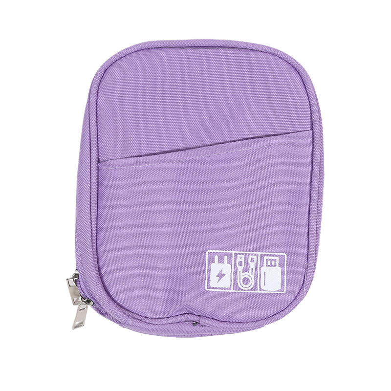 Travel Digital Accessories Storage Pouch Compact Data Cable Carrying Case Organizer Zipper Pouch for Earphone Power Bank