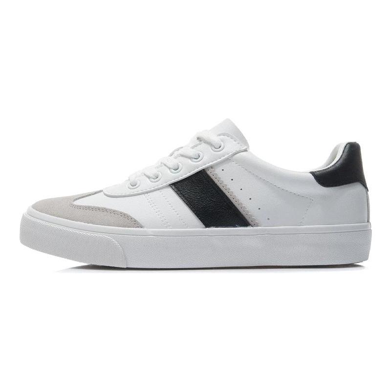 Li Ning Vulc Lite Low top Skateboard Shoes Men's White Black AGCR339-2