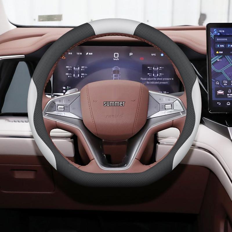 BYD Xia Steering Wheel Cover: 25 Models, Anti-Slip, Odor-Free, Hand-Sewn Leather Interior Upgrade