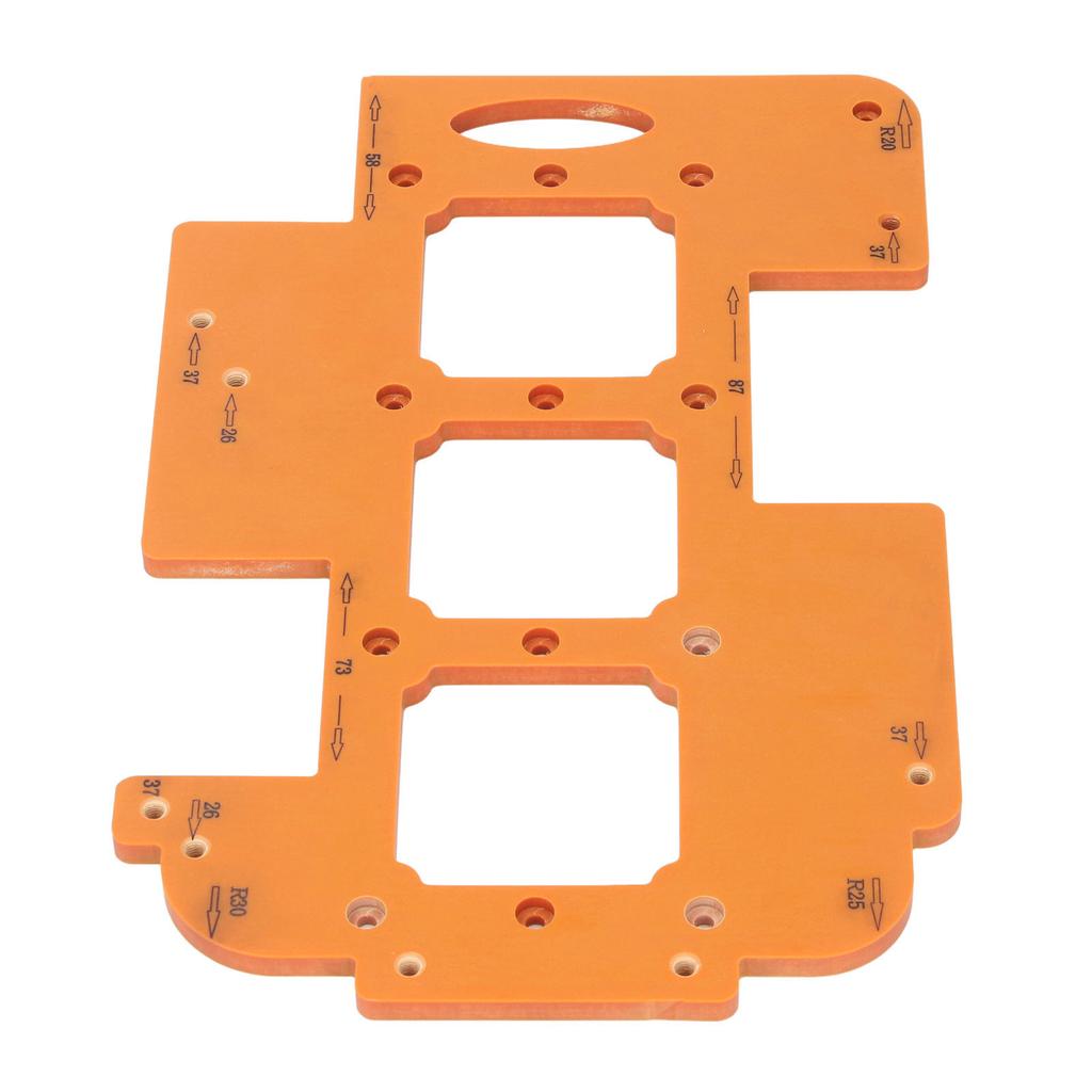 Switch Socket Bottom Box Template 7x7cm Hole Multi Functional R20 R25 R30 Corner Radius Template