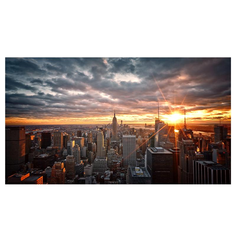 

Нью-Йорк, вид на закат, холст, картины на стене, художественные постеры и принты, настенные картины на Манхэттене, украшение для дома 40X60cm белый