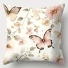 4Pcs Set, Sofa Pillow Case, Flower Bicycle Pillow Case,45X45Cm, Single-Sided Print, Home Decoration, Sofa Waist Pillow Cas