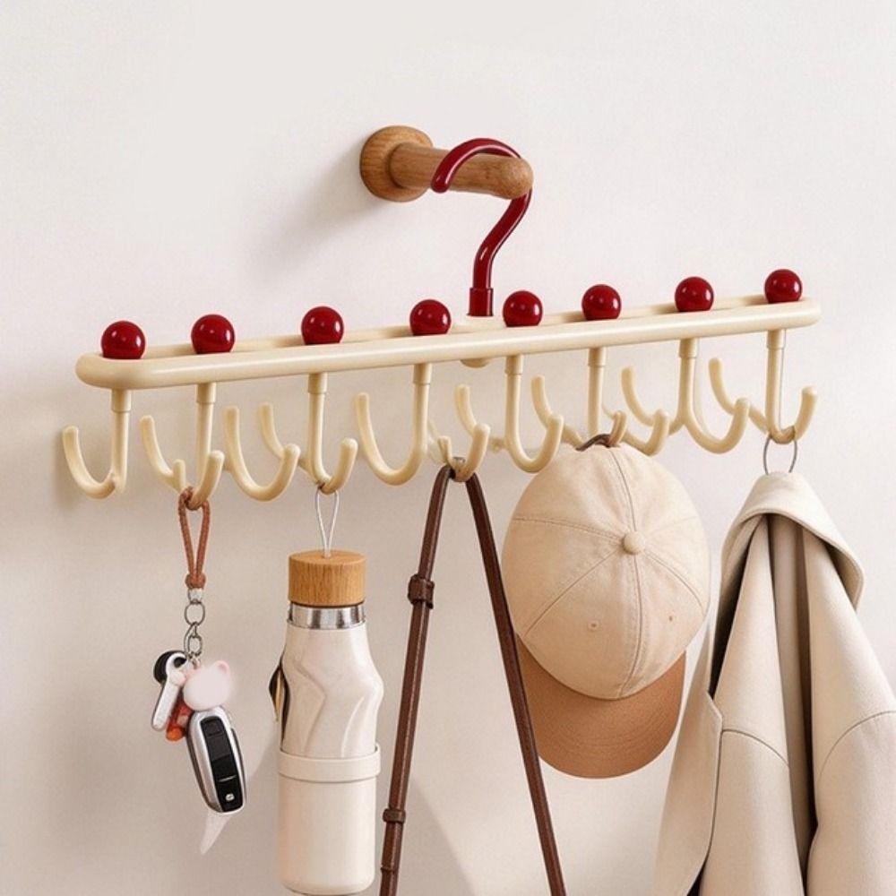 16 Hooks Camisole Bra Hook Plastic Tie Belt Hanger Portable Clothes Drying Rack for Laundry Room
