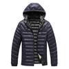New men's 2025 autumn and winter hooded light feather cotton clothes warm and cold cotton clothes jacket