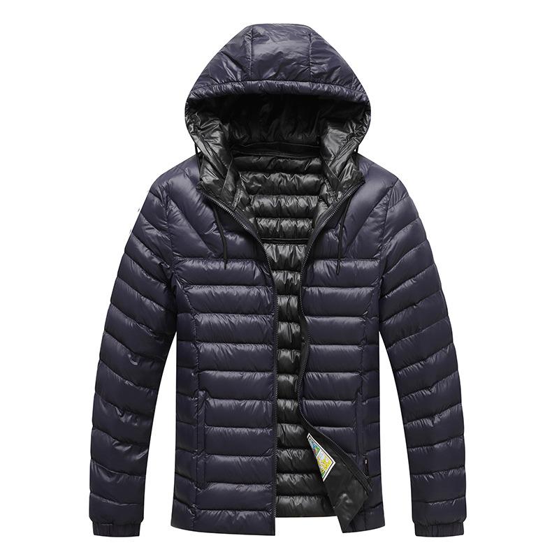 New men's 2025 autumn and winter hooded light feather cotton clothes warm and cold cotton clothes jacket