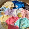 Casual T-shirt met Korte Mouwen voor Meisjes - Zomer Kinder Schattig Katoenen Top met Ronde Hals