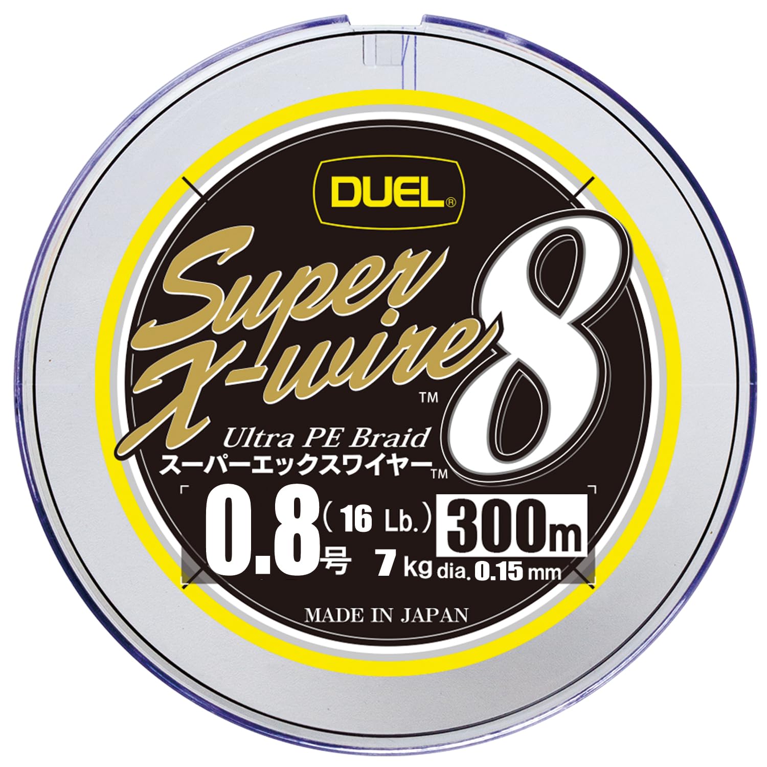 

DUEL PE Fishing Line Super X Wire 8 Fishing High High 300m 5 Marking [Fishing Line, Tackle, Strength, Sensitivity] 0.8 Colors/Yellow H3616N-5CR