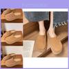 Retro klobige Sohle Slip-on Clogs für Damen Stilvoller runder Zeh Lässige Schuhe in Khaki und Kamel