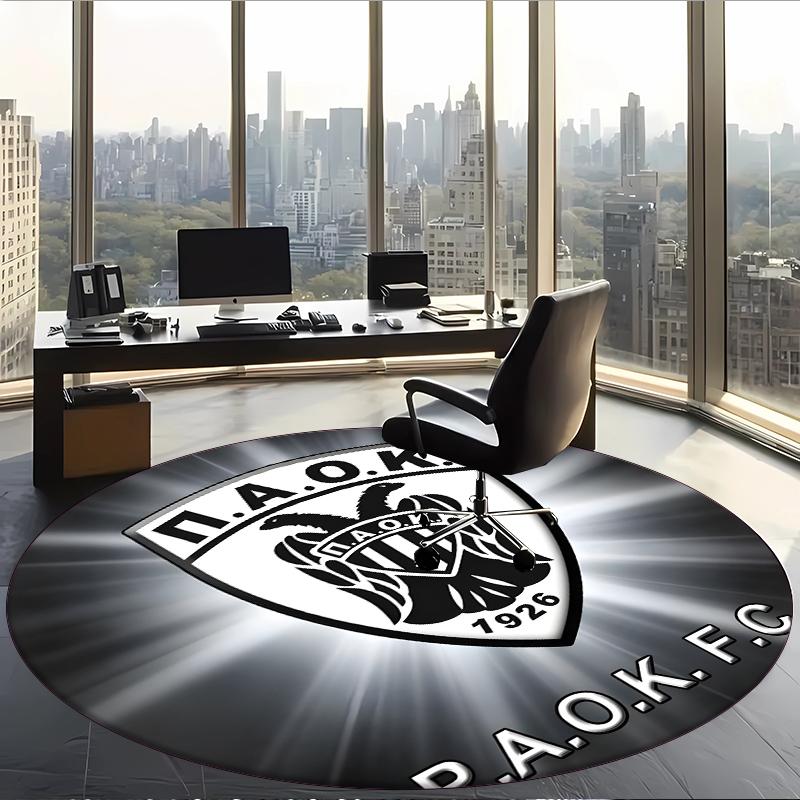 Paok (28) Round Office Rug Decorative Floor Rug for Office Bedroom Living Room and Home Space