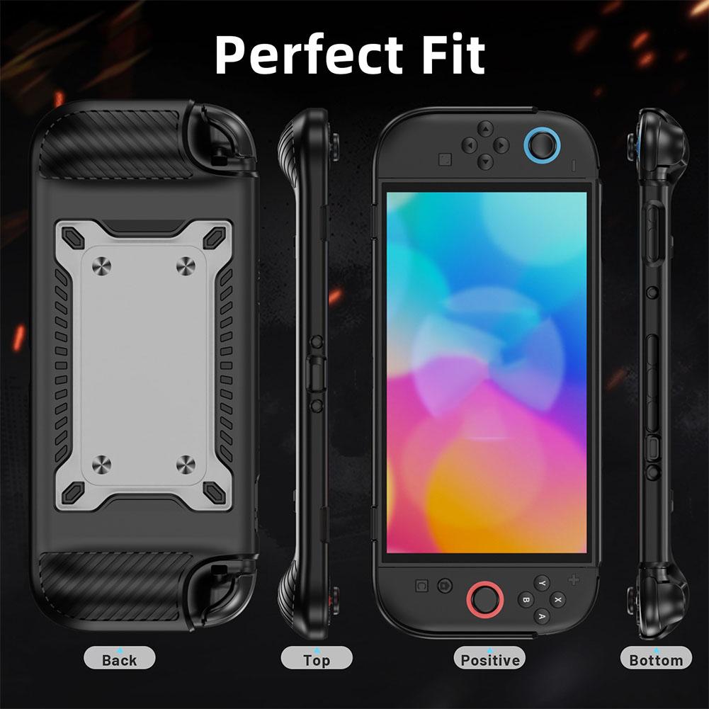 2IN1 Game Console Protective Case For Switch OLED 2 With Card Slot And Holder TPU Anti Fall Anti Slip Protective Shell Accessory