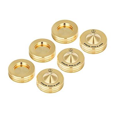 Audio-Technica AT6901BR Spike Insulators, Set of 6, Brass, Gold-Plated, Spike Base Sold Separately