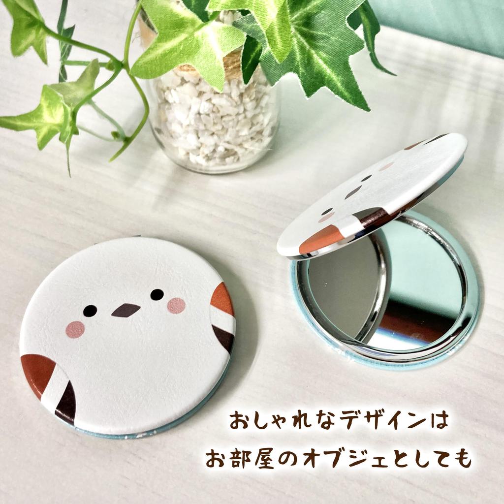 Compact Hand Folding Hand Cute Shimaenaga Kotori Shape 1 [Kinagani Shimaenaga] Mirror, Mirror, Mobile, Mirror, Mirror, Character, (round / Piece)