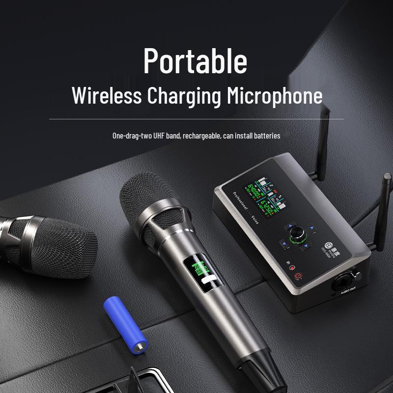 HuiDu Portable Charger & Wireless Microphone with Hi-Fi Sound Quality