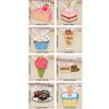 8 Pcs Cartoon Food Embroidered Patches Cake Iron On Patches Repair Patches Ice Cream Sewing Patches for Clothes Bag