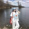 Plus-Size Pure Cotton White Short-Sleeve T-Shirt for Women, Summer Design, Niche Style, Loose Fit, High Street, Extra Large Size 150kg Top