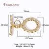 18K Gold Plated Twist Pattern Circel Round Toggle Clasps,High Quality Brass OT Clasp For Necklace Making DIY Jewelry Crafts