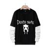 Stampa Anime Death Note Nero/Grigio S-3XL Casual Manica Lunga