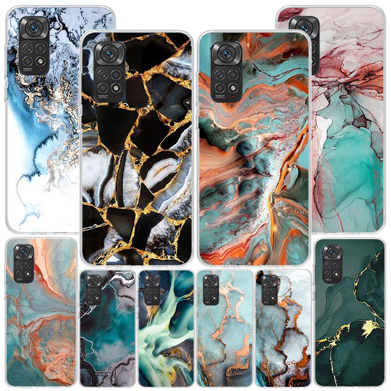 Fashion Geometric Marble Phnoe Case for Phnoe Case for Xiaomi Redmi Note 15 14 14S 13 Pro Plus 12 12S 11S 11E 10S 10 11T 5G Uniq