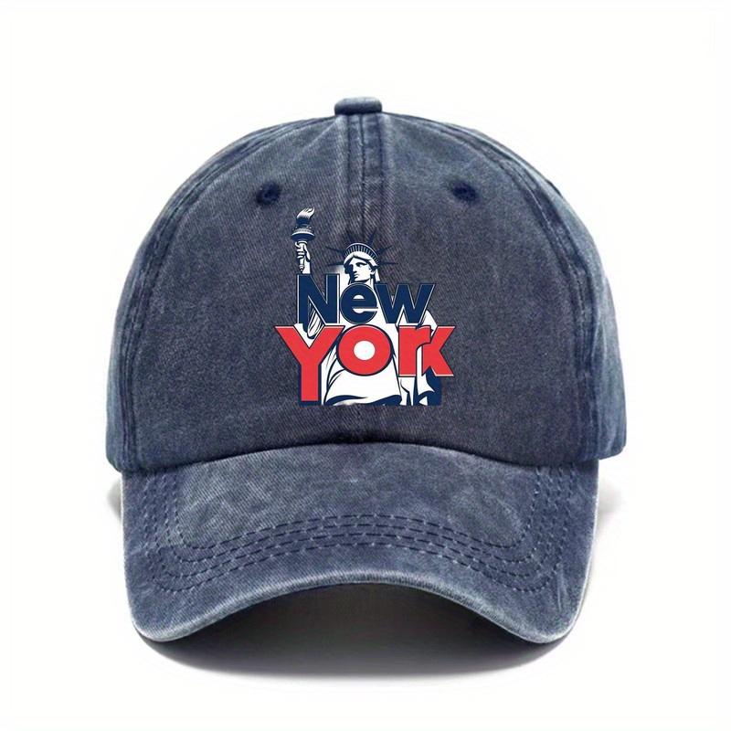 Statue of Liberty New York Baseball Cap Unisex Washed Cotton Adjustable Outdoor Sun Protection Hat