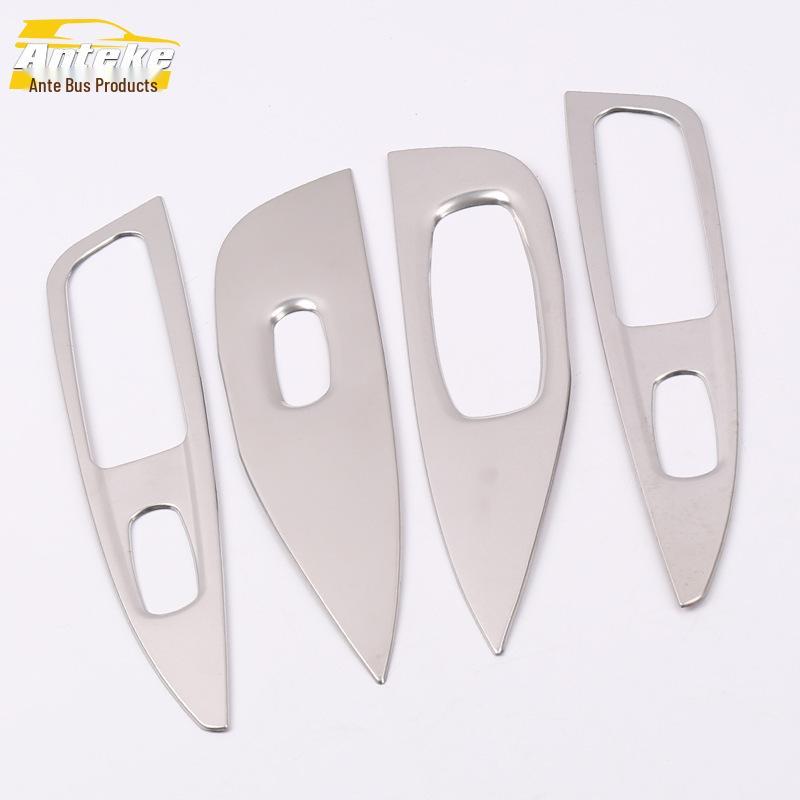 

Stainless Steel Window Lift Armrest Switch Trim for 16 Qashqai