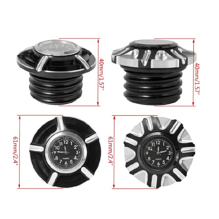 Billet Aluminum Fuel-Tank Cap-Gas Cover with Watch for XL 883 XL1200 X48-Softail