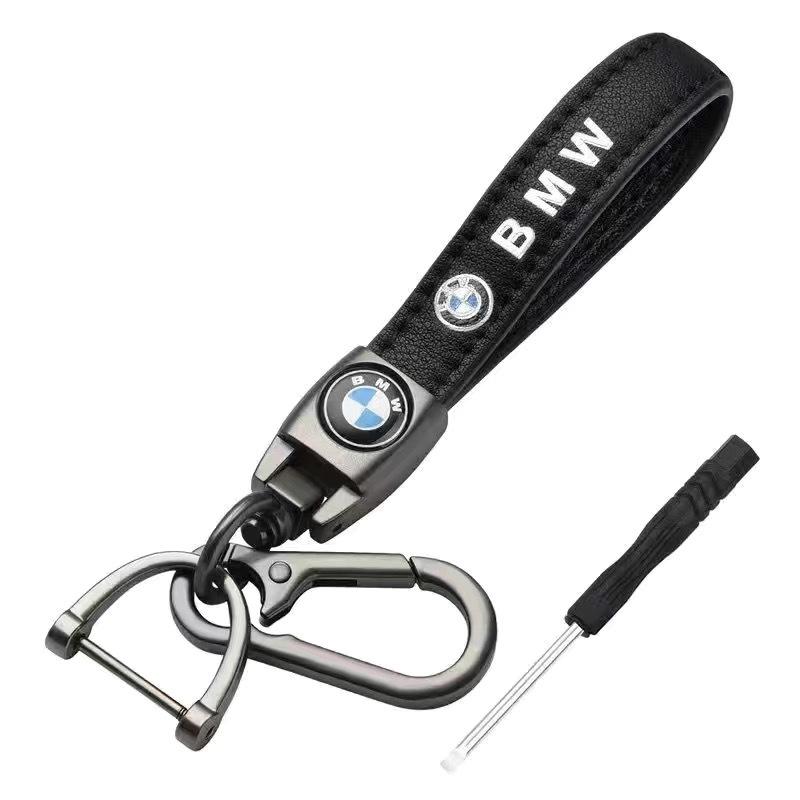 BMW Keychain Leather Color Emblem Style Black for M Performance Keyring tag Car motorcycle lanyard accessories Fashion Gift cysh69