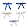 Bride Wedding Lace Garter Elastic Leg Band Lace Trim Design Leg Decoration for Formal Event Proms Ceremony Accessories
