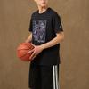 Adidas Cartoon Pattern Basketball Sports Pullover Short Sleeve T-Shirt Men Tops Black HF8164