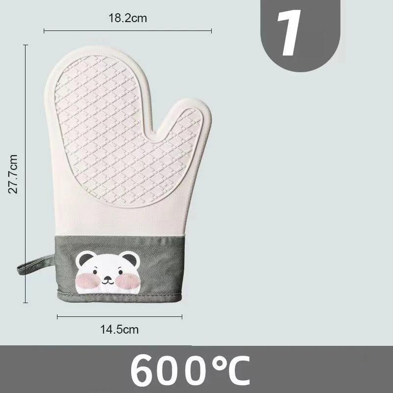 Silicone Non-slip Gloves High Temperature Resistant Microwave Oven Oven Gloves Kitchen Insulation Anti-scalding Baking Gloves