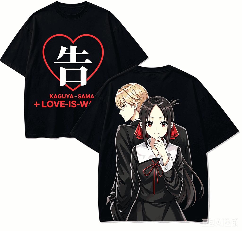 Kaguya-sama Love Is War Anime Lover T-shirt Harajuku Cotton New Model Oversized Unisex High Str