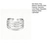 Thumb Ring Geometric Lines Shape Adjustable Opening Design Finger Ring Stainless Steel Finger Band Versatile Jewelry Gift