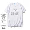 Cute Japanese Cat 2026 Graphic Tshirt Unisex Unisex Kawaii Harajuku Style Lazy Kitten Print Short Sleeve Casual Top