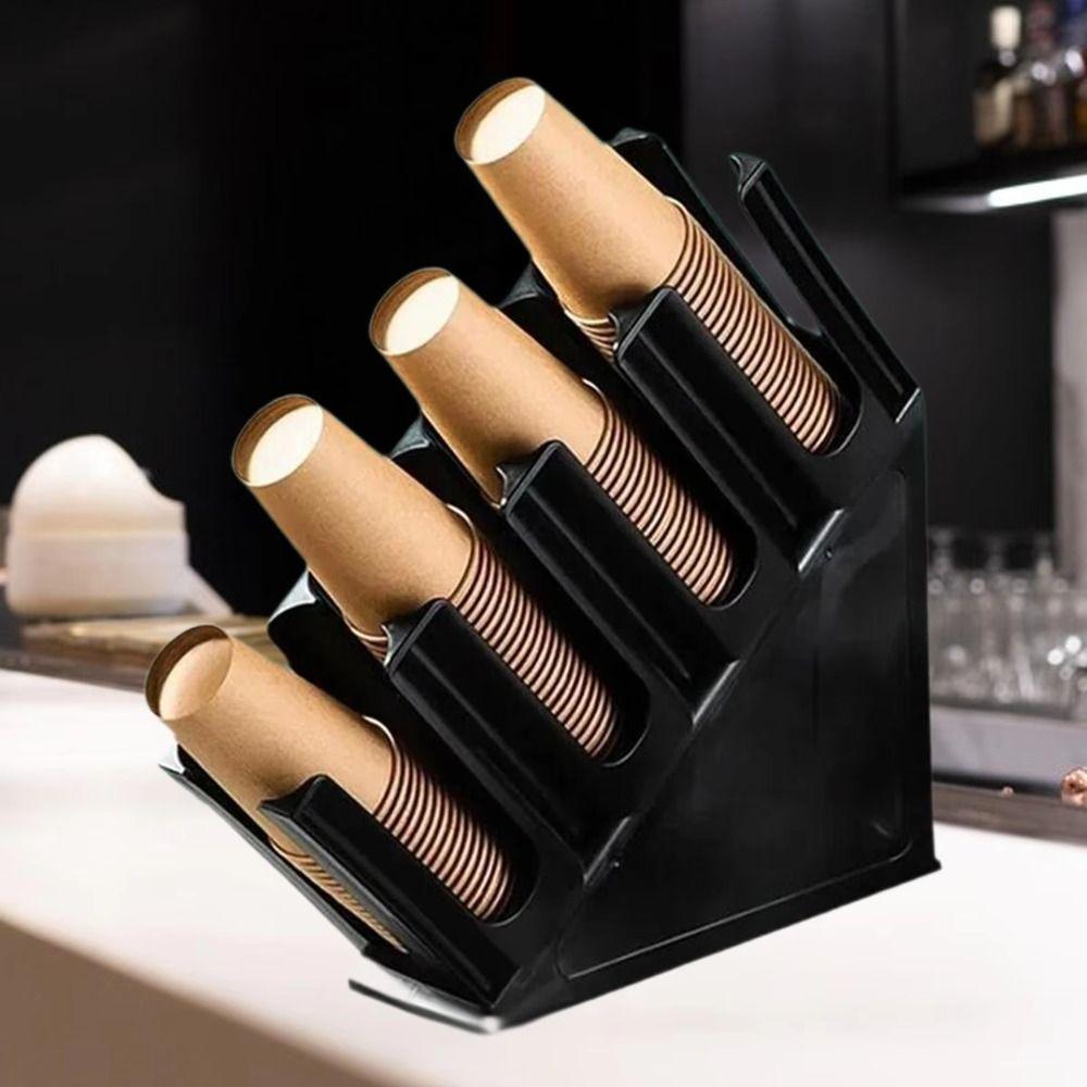 Plastic Storage Rack Coffee Shop Cup Holder 4 Layers Disposable Cup Holder  Coffee Shop