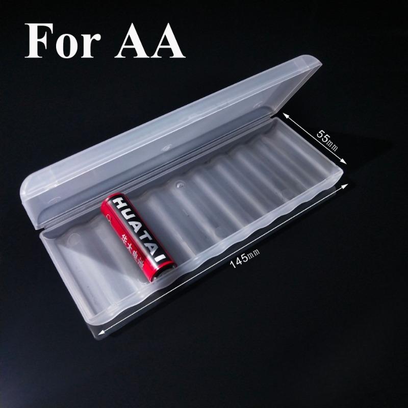 10 Slot Battery Storage Box for AAA/AA Plastic Battery Organizer Accessories